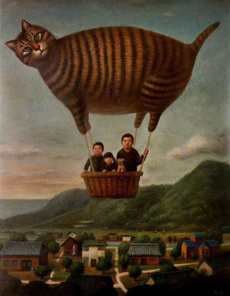Print Cat balloon to your house image 1