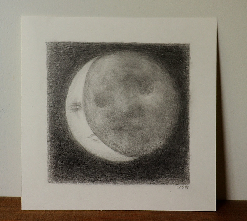 Original Zeichnung Mondfinsternis Bild 2