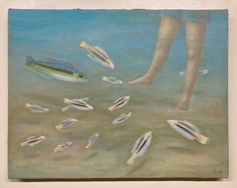 Original Painting - Friendly wrasse family