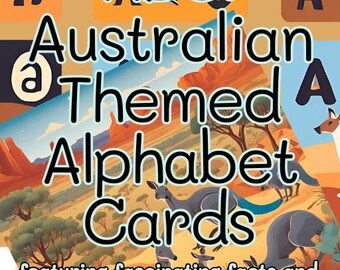 Vuélvete salvaje en Australia: tarjetas únicas para aprender el alfabeto australiano