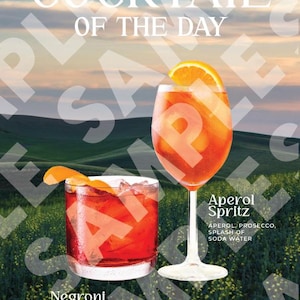 Cocktailkarte: Aperol Sprits - Negroni Twist