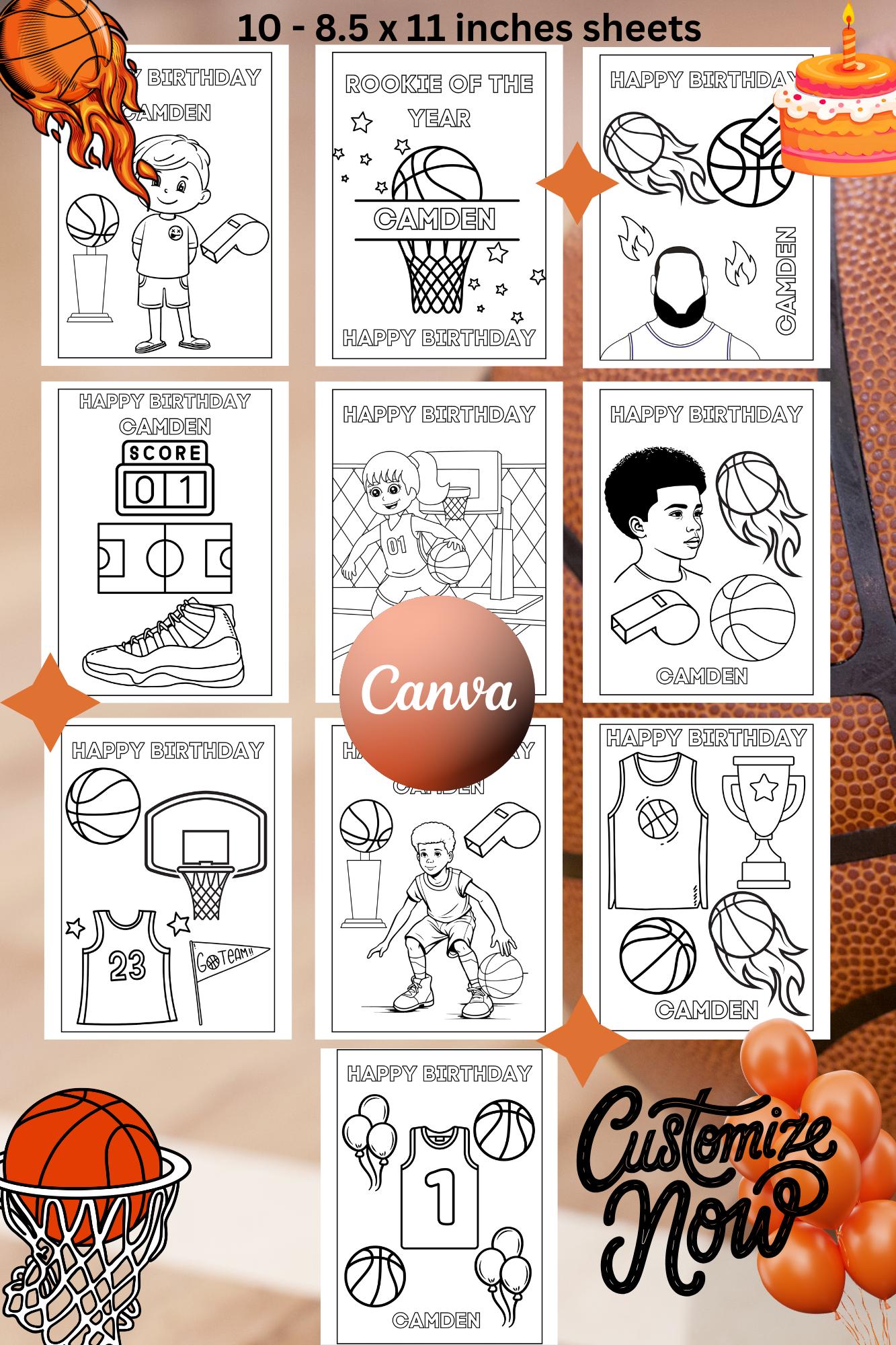 40 Super Fun Sports Crafts for Kids To Keep Them Busy 25 Basketball Rookie of the Year Birthday Party Coloring Pages…