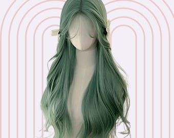 Ombre Fuchsia Wig: Rose Bouquet Neon Pink Human Hair Blend  display picture 1