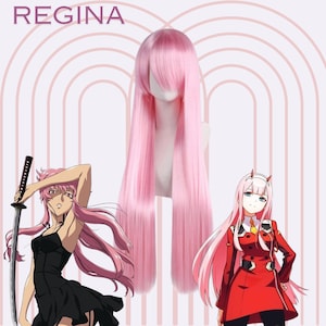 Zero Two-Yuno Gasai Cosplay Wig 60cm Light Pink Anime Wig