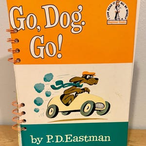 Upcycled Journal/Notizbuch - Go Dog Go