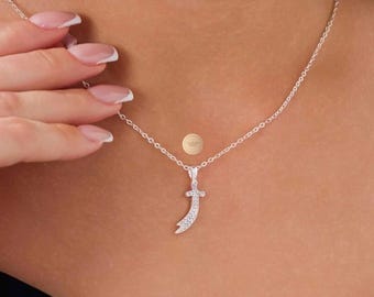 Zulfiqar Necklace, 925 Sterling Silver, Zulfiqar Pendant, Imam Ali  Pendant, Islamic Jewelry, Gift for Her
