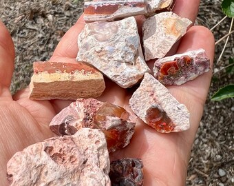 Raw Mexican Fire Opal, 64 Grams. 10 Pieces