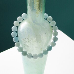 Aquamarine Stretch Bracelet, Aquamarine Beads, Aquamarine