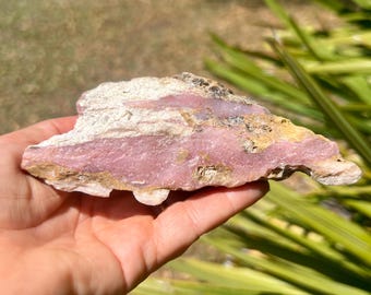 Large Pink Andean Opal Rough Stone, Deep Rosy Color, Lapidary Cabochon Material