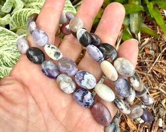 Tiffany Stone (Bertrandite) Oval Beads, 14 mm | 16-Inch Strand | Rare Utah Gemstone