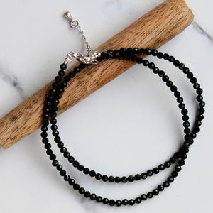 Thai Black Spinel - Etsy 15.4 cts Rare Thai Black Spinel Sterling Silver Bracelet 8.5 in main image 0