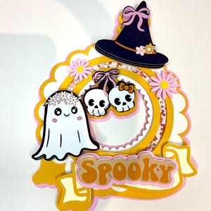 Spooky Topper Cake Shaker • Halloween • Boho• Party Decor