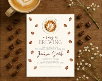 Baby shower invitation- A baby is brewing!