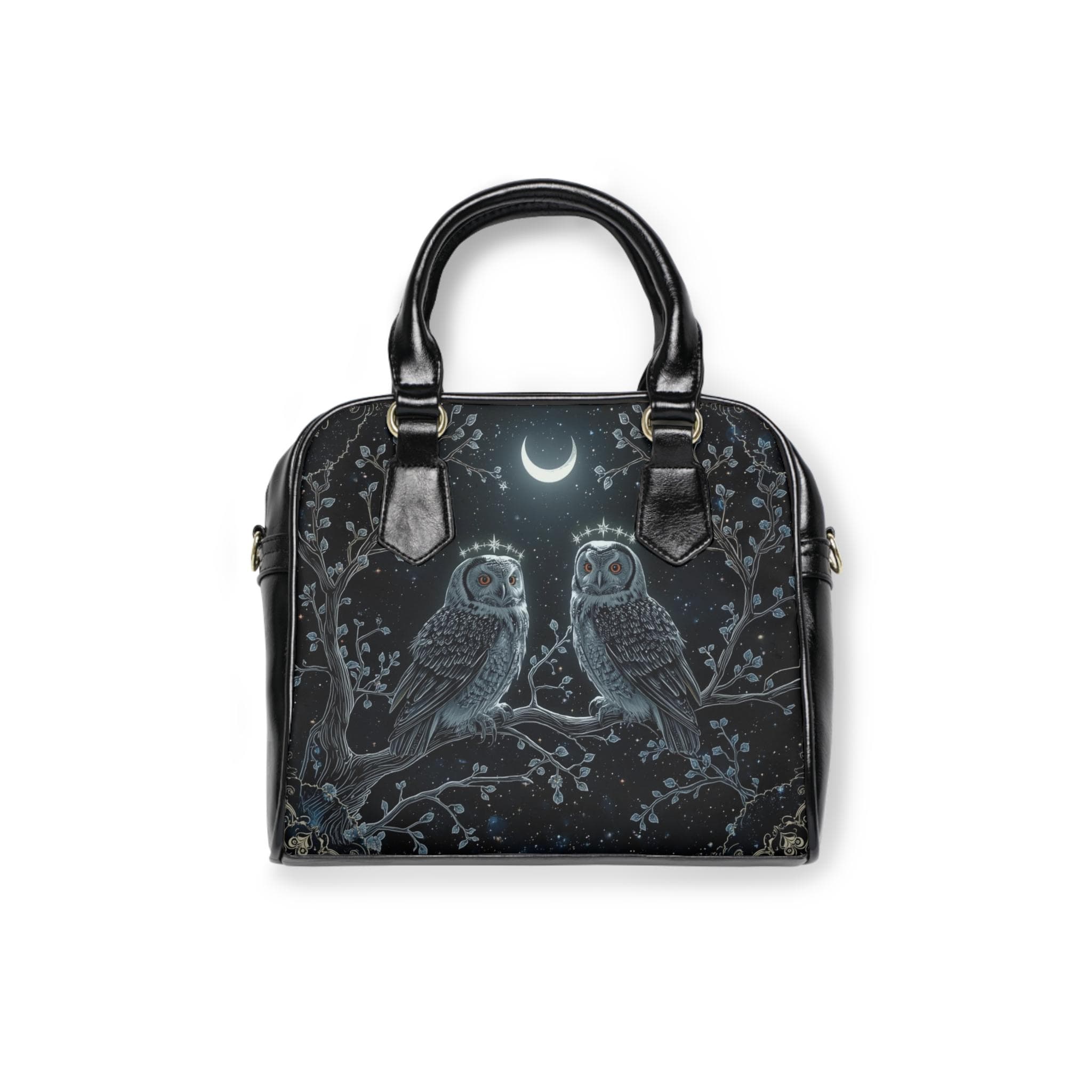 Celestial Night Owls of Starry Wonder Shoulder Bag - Gift for Zodiac Lover - Mystical Bags