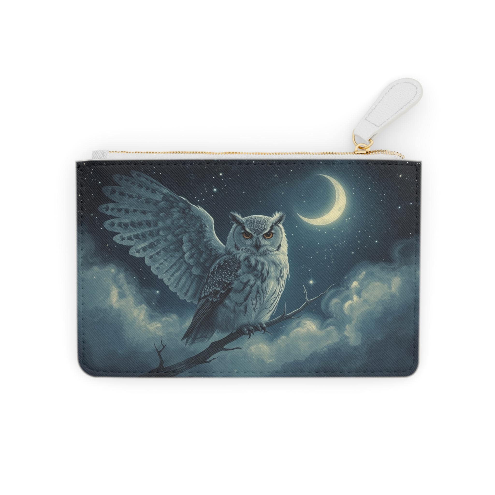 Guardian Mist Owl Mini Clutch Bag - Symbolic Fashion Accessory - Gift for Celestial Seeker - Celesti
