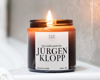 Jurgen Klopp Candle, Funny Football Gift, Father's Day Liverpool