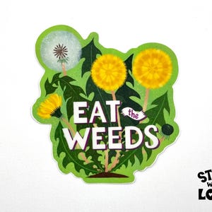 Sticker foerageren: eet het onkruid