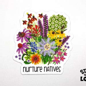 Native Wildflower Sticker: Nurture Natives