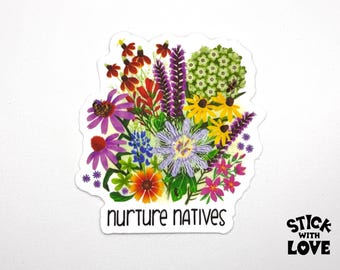 Native Wildflower Sticker: Nurture Natives