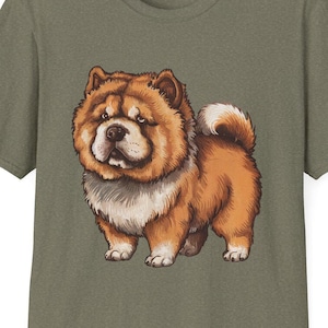 Cute Chibi Chow Chow Dog T-Shirt Top - Unisex Softstyle Tee, Adorable Puppy Shirt, Dog Lover Gift, Animal Graphic Tee, Pet Owner Apparel