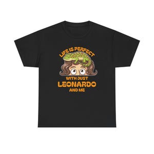 Camiseta divertida de gecko leopardo personalizada con la frase &quot;La vida es perfecta&quot;, unisex para amantes de los reptiles, regalo de gecko, camiseta gráfica para amantes de los animales.