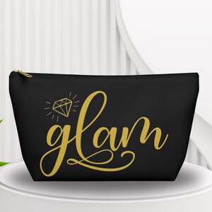 Glam Cosmetic Bag - Cosmetic Pouch - Make Up Bag - Makeup Pouch - Zipper Accessory Pouch - Accessory Bag - Gift for Her -Skincare Travel Bag