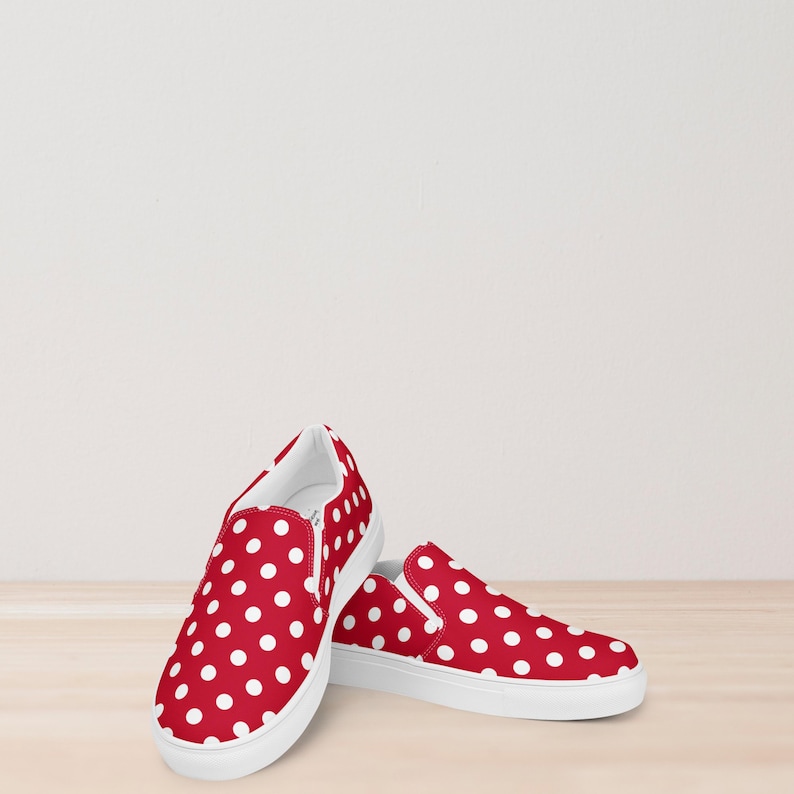 White And Red Polka Dot Women's Boots
