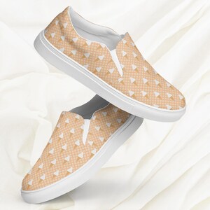 Zapatillas sin cordones para amantes del helado, zapatillas con estampado de cono de gofre para mujer, zapatos casuales con estampado de cono, diseño de helado de vainilla, zapatillas con estampado divertido