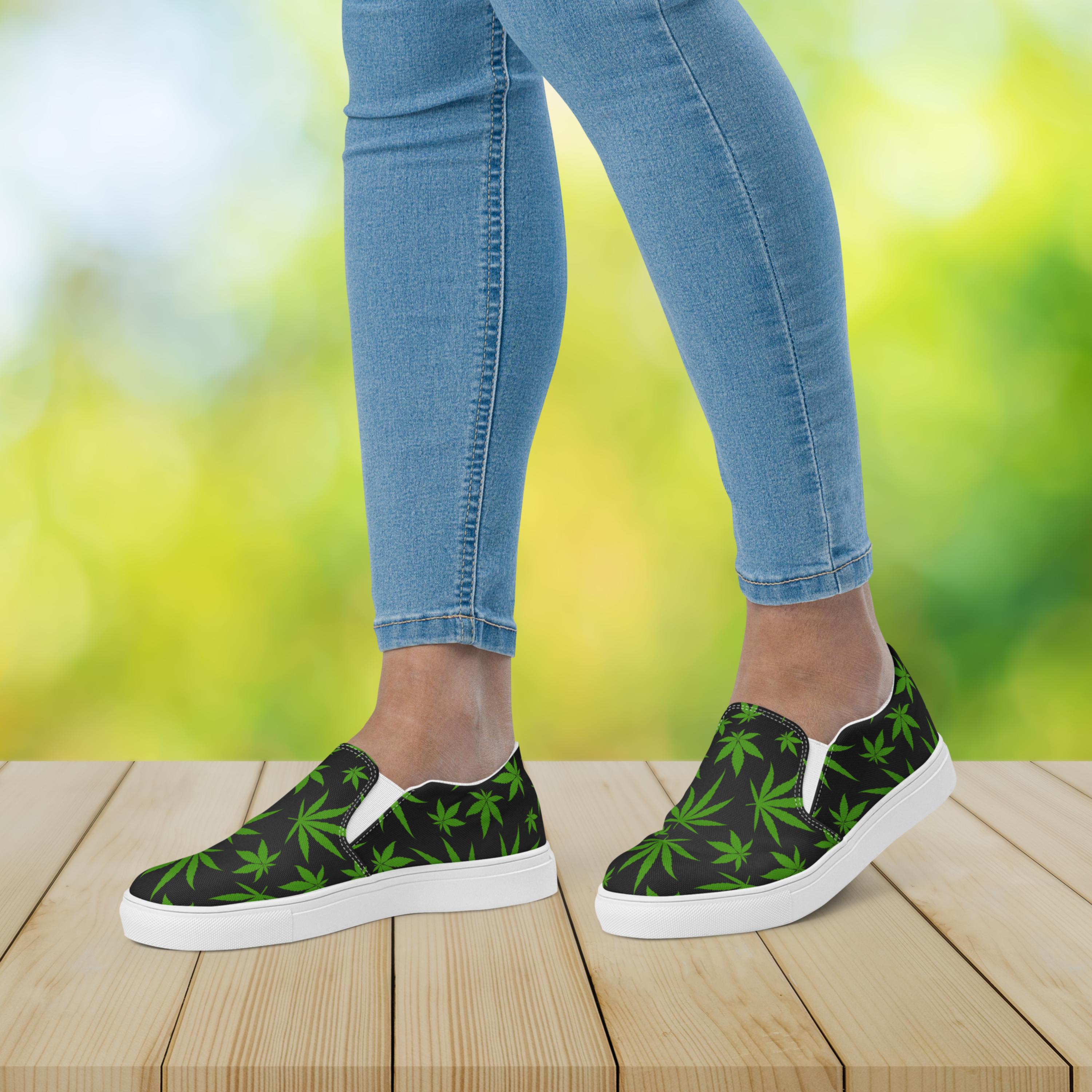 MSGM sneakers featuring slip-on design with a theme of pot leaves sizeUS10/43EU MSGM Shoes for men: casual, formal and sports - MSGM Official main image 3