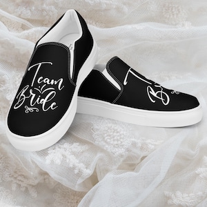 Bridal Party Slip On Shoes - Bridesmaid Sneaker - Bridesmaid Gift - Personalized - Team Bride Shoe - Reception Shoe - Bachelorette Party