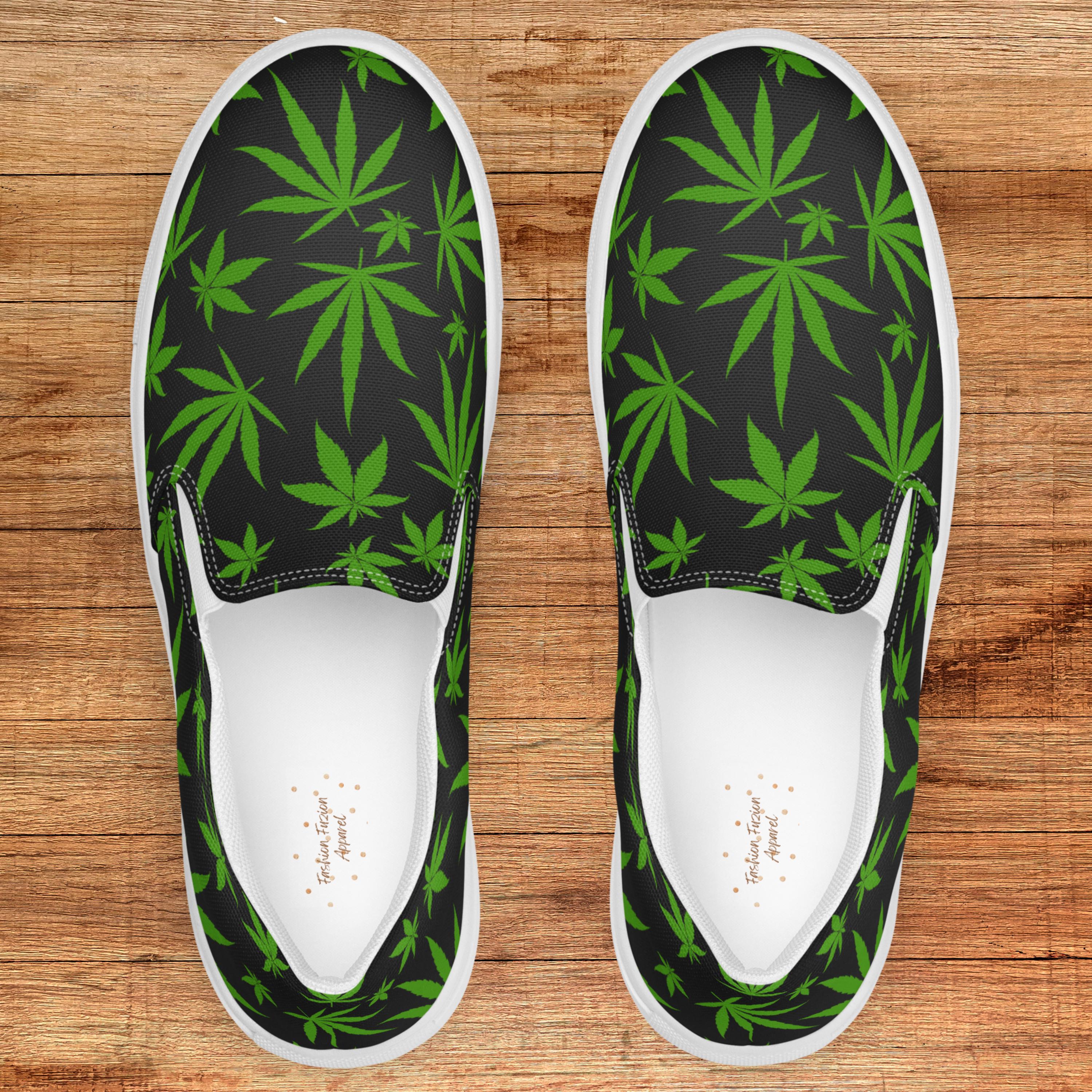 MSGM sneakers featuring slip-on design with a theme of pot leaves sizeUS10/43EU MSGM Shoes for men: casual, formal and sports - MSGM Official main image 4