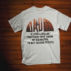 NBA Papa T-Shirt, Dauerkarten, Basketball Vater T-Shirt, Sport-Liebhaber Geschenk, Papa Lebensbekleidung, Vatertag Shirt, NBA Liebhaber Papa