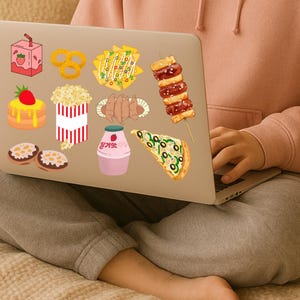 150+ Digital Food Stickers Set, Cute Food Sticker Gifts, Funny Fruit ...