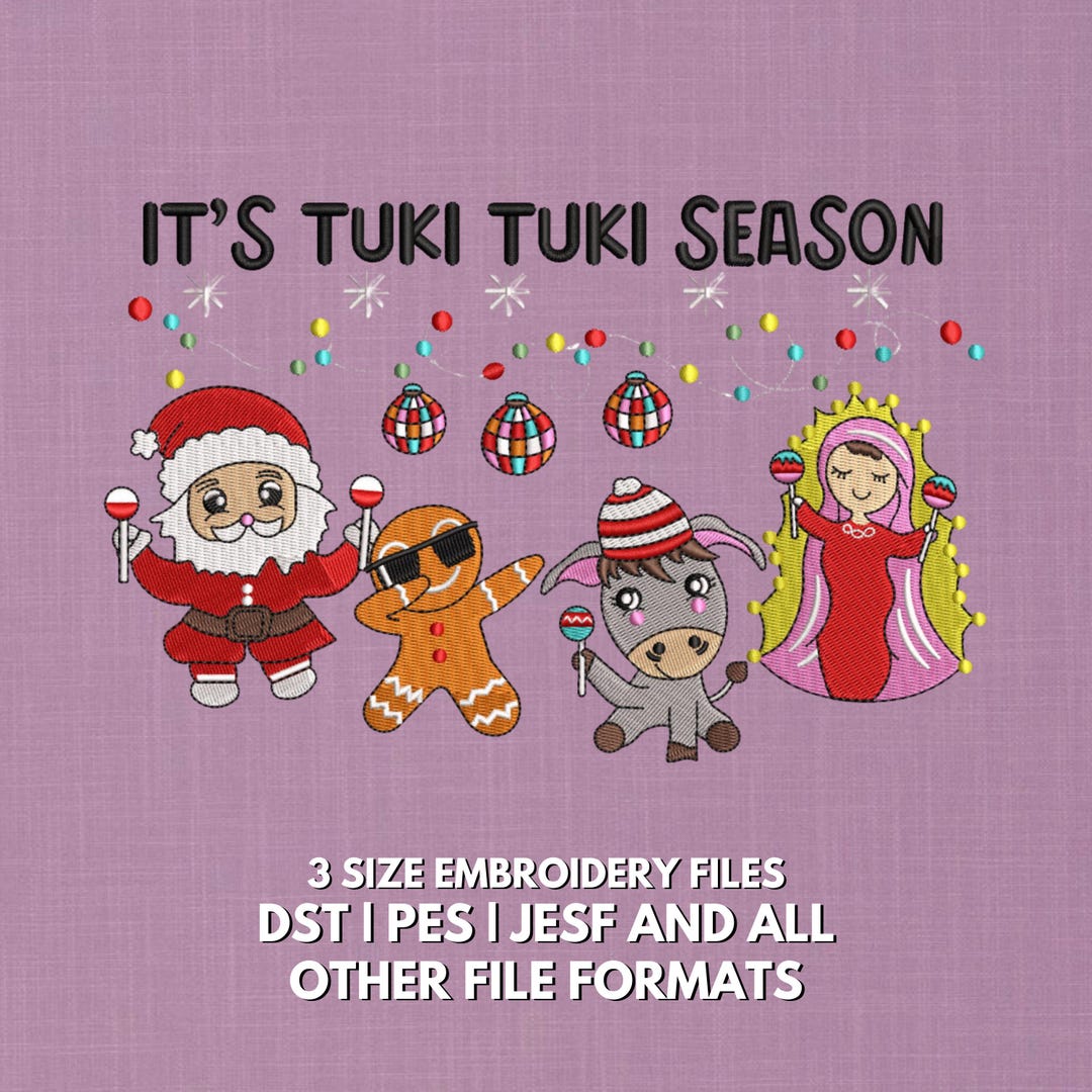 Tuki Design Dancing Christmas Characters Embroidery Design | Tuki Tuki Season ...