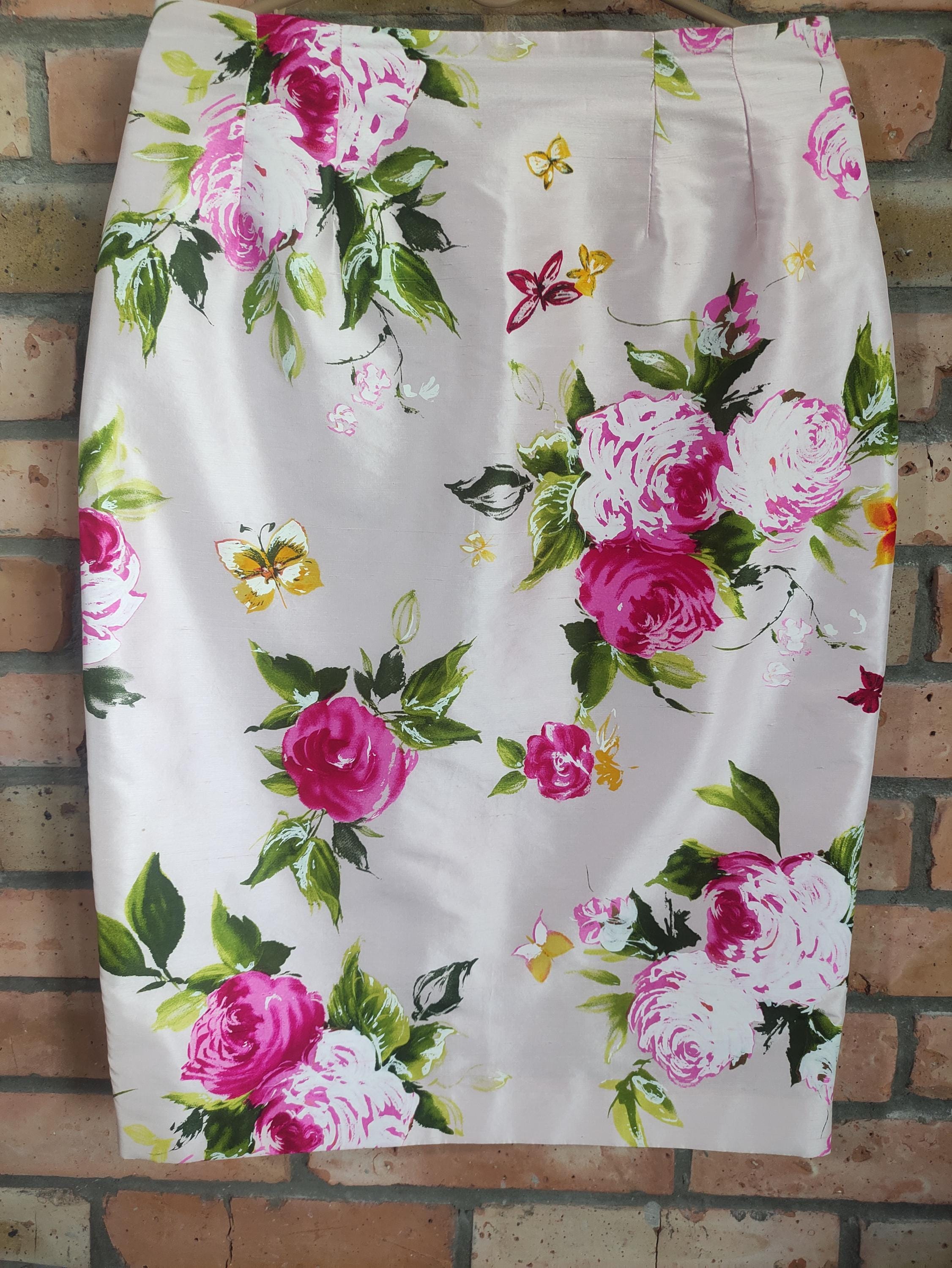 Floral Pencil Skirt Etsy UK