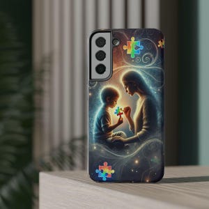 Impact-Resistant Cases phone case, autism awareness, mother and son