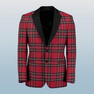 Men&#39;s Royal Stewart Tartan Kilt Jacket: Scottish Highland Wedding Outfit