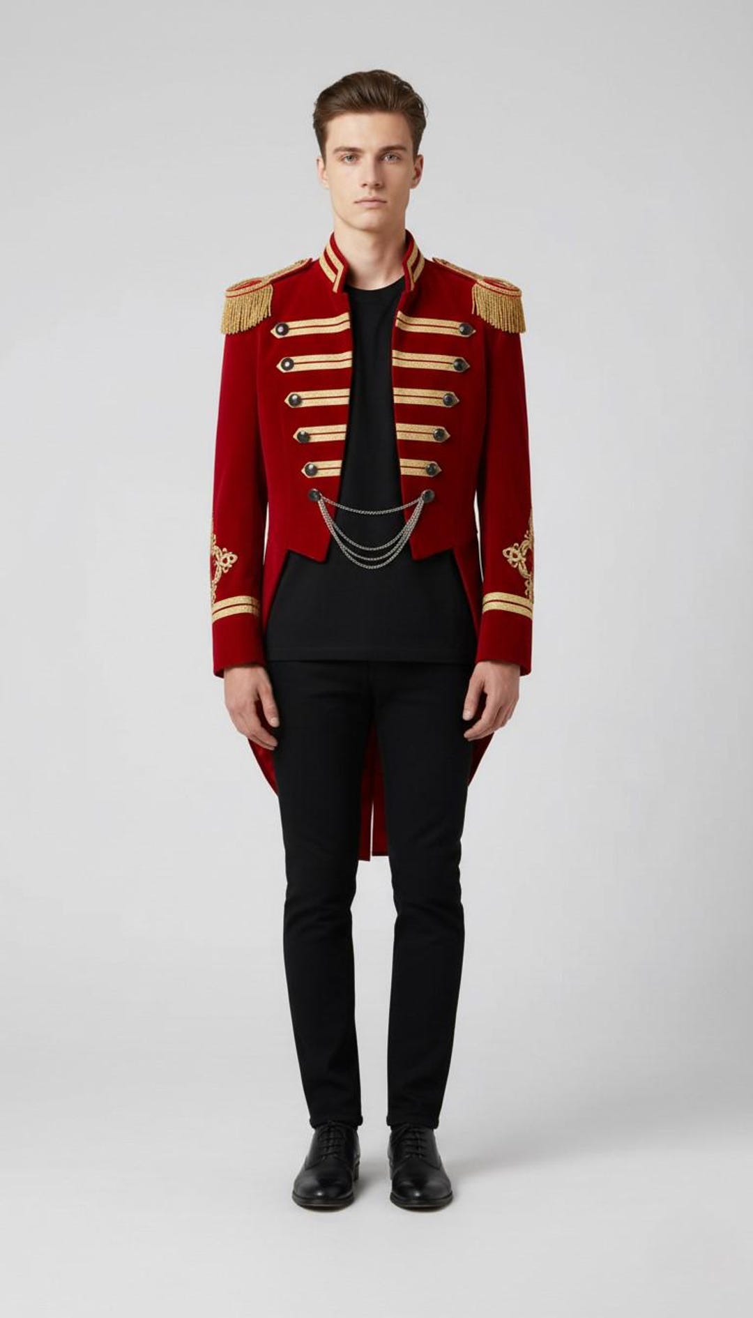 Red Master Riding Jacket Ringmaster Jacket for Men New Handmade Unisex Red Ringmaster Tailcoat ...