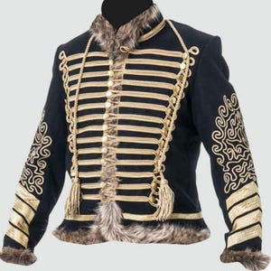 Men&#39;s jimmy hendrix Napoleonic Hussar Jacket 18th Century Military Uniform Tunic Pelisse Jimi Hendrix Jacket | Fashion Hussar Jackets