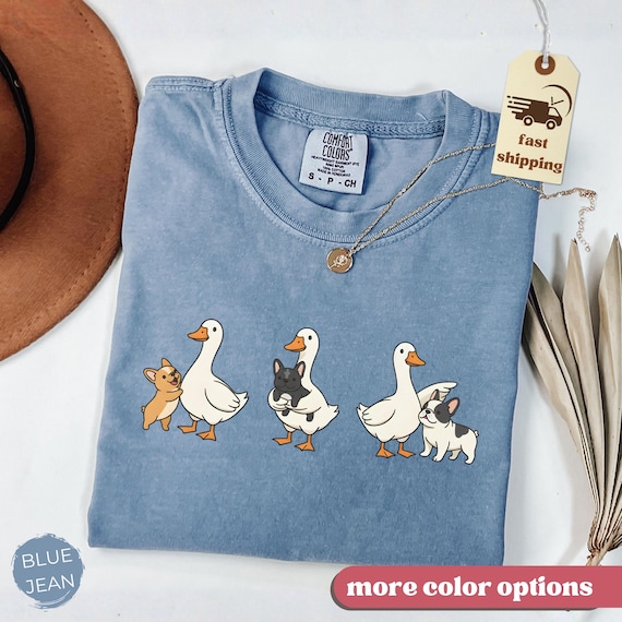 Comfort Colors French Bulldog Shirt Silly Goose Tee Dogs and Goose Tshirt Funny Dog Lover Gift Fur Mama Sweatshirt Frenchie Dog Mom Gifts