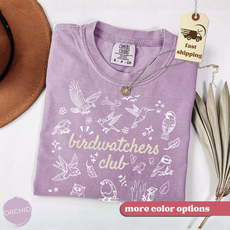 T-shirt du club d'ornithologie - T-shirt vintage pour l'observation des oiseaux - T-shirt rétro avec dessin d'oiseau - Vêtements pour ornithologues - Cadeau pour les amoureux des oiseaux - Tenue pour les amoureux de la nature - T-shirt d'observation des oiseaux image 3