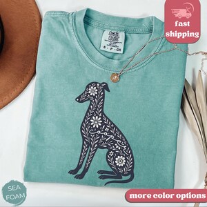 Greyhound Mom Custom Shirt Vintage Whippet Dog Tshirt Funny Dog Tee Chinoiserie Iggy Dog Mama Shirt Personalized Dog Name Gift Dog Lovers image 3