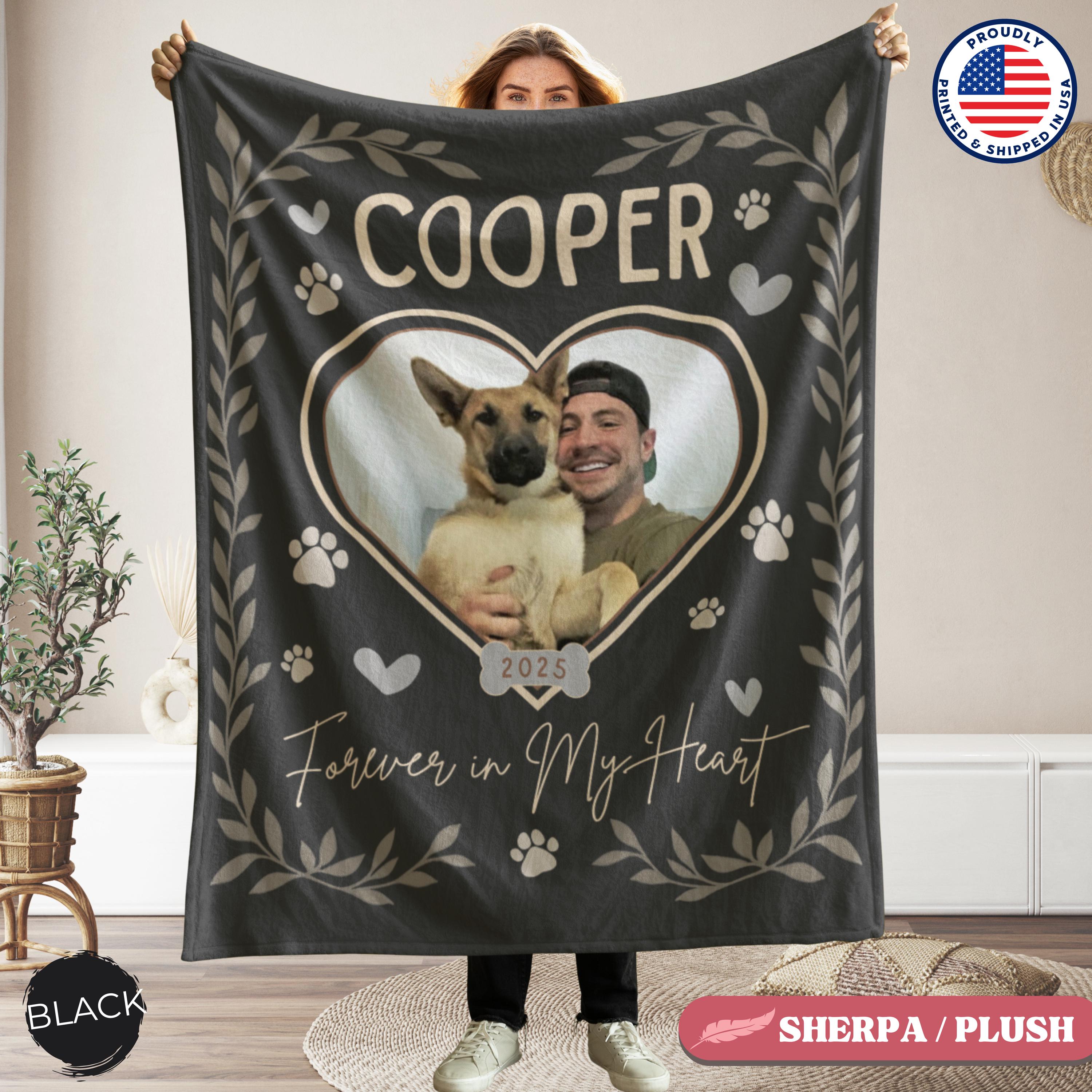 Custom Dog Memorial Blanket Pet Loss Gift Dog Remembrance Throw Dog ...