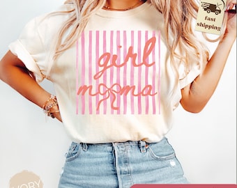 Comfort Colors Girl Mama Shirt First Time Mom Mother's Day Gift Mama Shirt Mom of Girls Tee Trendy Mama Sweater New Mom Gift Pregnancy