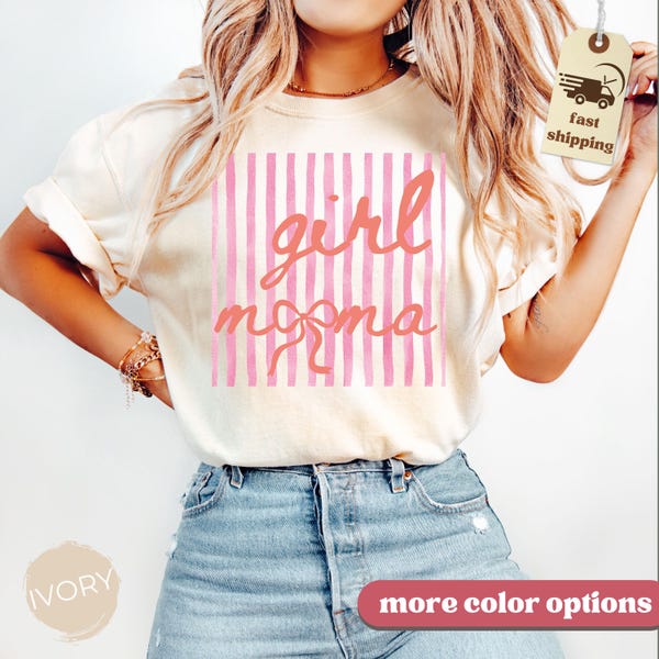 Comfort Colors Girl Mama Shirt First Time Mom Mother's Day Gift Mama Shirt Mom of Girls Tee Trendy Mama Sweater New Mom Gift Pregnancy