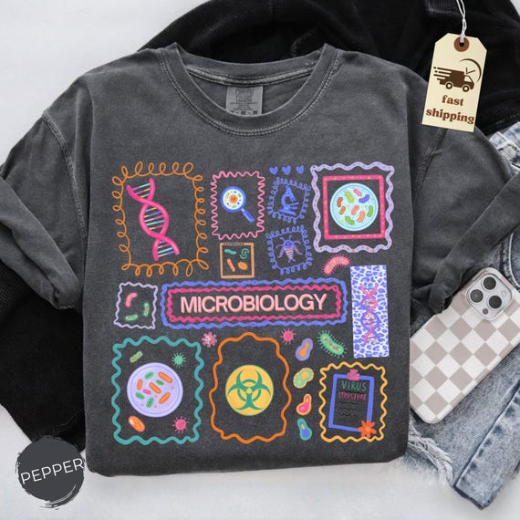 Comfort Colors Microbiology Shirt Science Teacher Gift Infection Control Nurse Tee Epidemiology Nurse Sweatshirt Microbe Shirt Healthcare