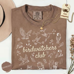 T-shirt du club d'ornithologie - T-shirt vintage pour l'observation des oiseaux - T-shirt rétro avec dessin d'oiseau - Vêtements pour ornithologues - Cadeau pour les amoureux des oiseaux - Tenue pour les amoureux de la nature - T-shirt d'observation des oiseaux image 5