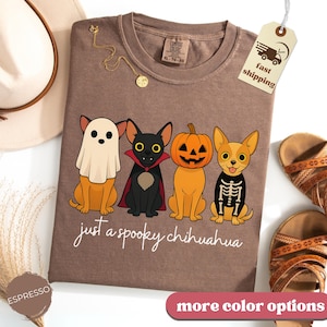 Chihuahua Mom Halloween Shirt Funny Chihuahua Sweatshirt Ghost Dogs Tee Chihuahua Lovers Gifts Spooky Chihuahua Shirt Dog Mom Chihuahua Gift
