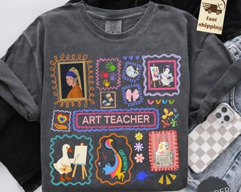 Comfort Colors Art Teacher Shirt Funny Art Teacher Tee Back To School Shirt Art Lover Gift Teacher Team Gifts Primary Art Teacher Sweatshirt