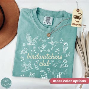 T-shirt du club d'ornithologie - T-shirt vintage pour l'observation des oiseaux - T-shirt rétro avec dessin d'oiseau - Vêtements pour ornithologues - Cadeau pour les amoureux des oiseaux - Tenue pour les amoureux de la nature - T-shirt d'observation des oiseaux image 7